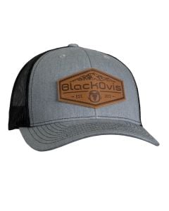 BlackOvis Leather Patch Trucker Hat