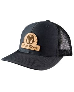 BlackOvis Leather Meshback Trucker Cap - Black/Black - Arch