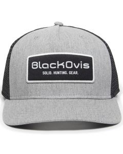 BlackOvis Rectangle Patch Trucker Hat - Heather Gray/Black