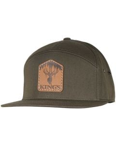 King's Camo Flatty Leather Elk Logo Hat