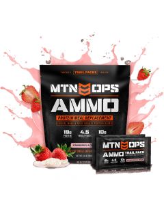 MTN OPS Ammo Trail Packs - Protein Meal Replacement - Strawberry & Cream