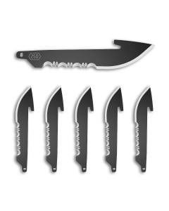 Outdoor Edge 2.5-Inch Serrated Drop-Point Replacement Blades - 6 Pack 
