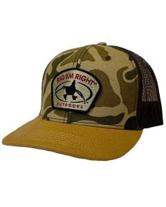 Rig 'Em Right Old School Camo Duck Logo Hat