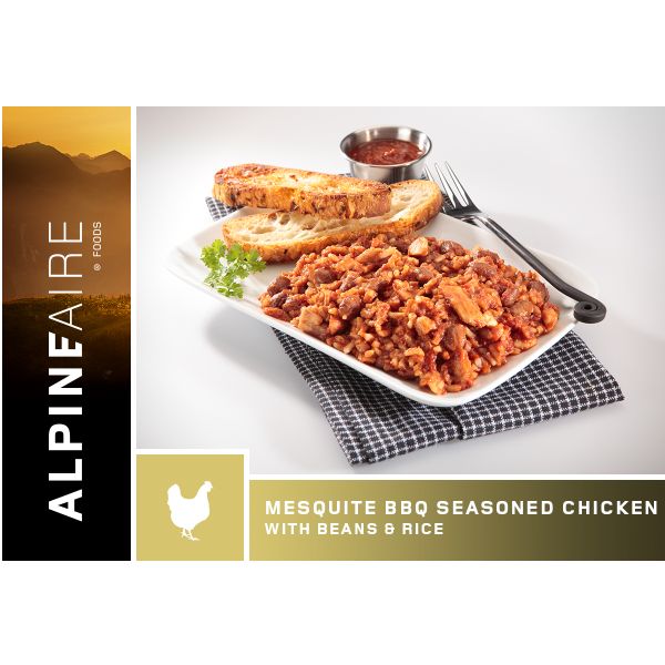 AlpineAire Mesquite BBQ Seasoned Chicken with Beans Rice Entree
