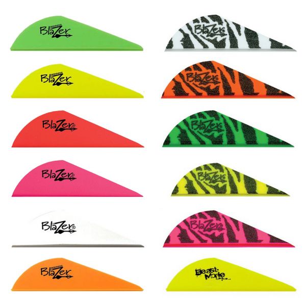 Sierra Archery 3D Arrow Vanes 2.0” 50 Pack Target Archery or Crossbows Fletches for Hunting Multiple Colors Available High Profile Design 