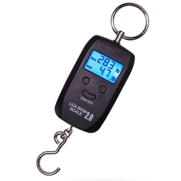 ASDW Archery Bow Scale Draw Weight Scale Bow Press Digital Hanging Handheld Scale for Compound Bow Recurve Bow Tune Peak Weight Hold Weight Scale 110lb 50KG LCD Display Screen g/oz/kg/lb 