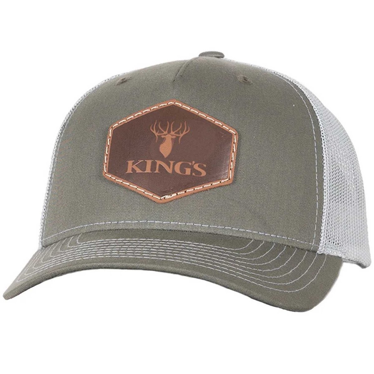 King's Camo Trucker Leather Patch Hat