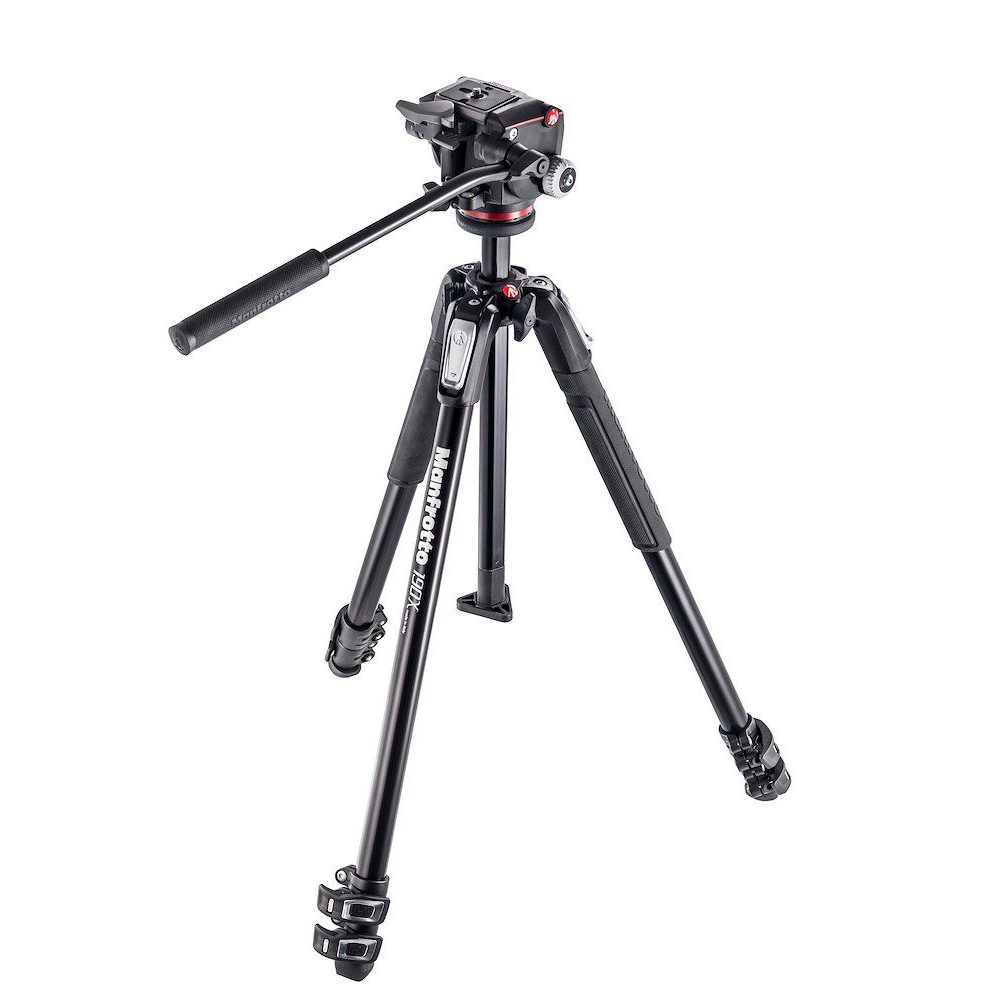 Manfrotto 290 Xtra Aluminum 3-Section Tripod Kit with XPRO Video Head