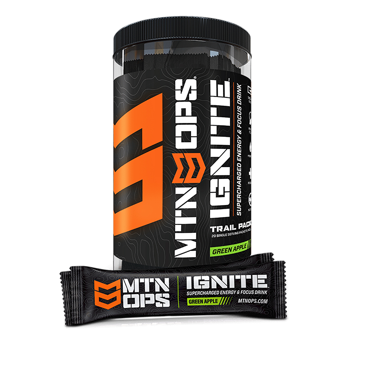 MTN Ops Ignite Energy & Focus Supplement Trail Packs Green Apple eBay
