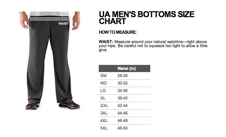 Under Armour Coldgear Size Chart